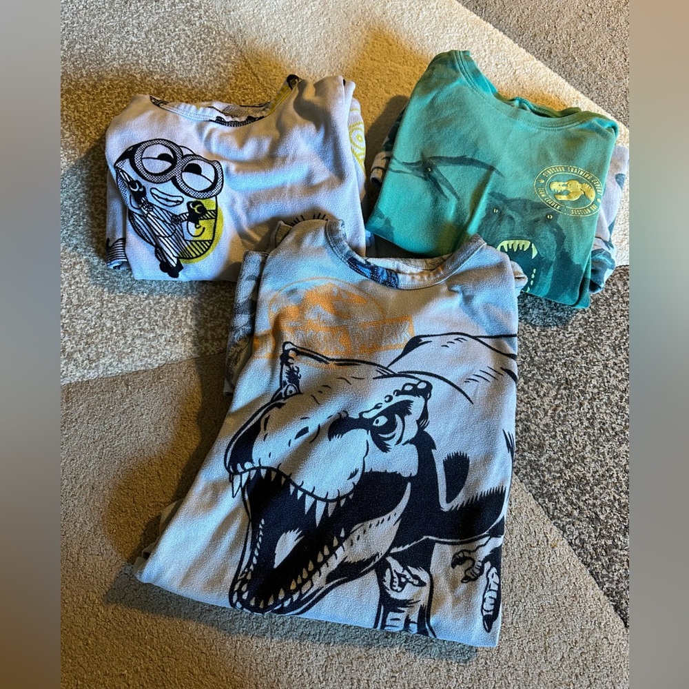 Bundle Long Sleeve fleece and cotton PJs size 8/10